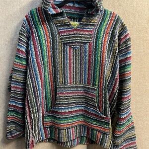 Multicolor Striped Baja hoodie